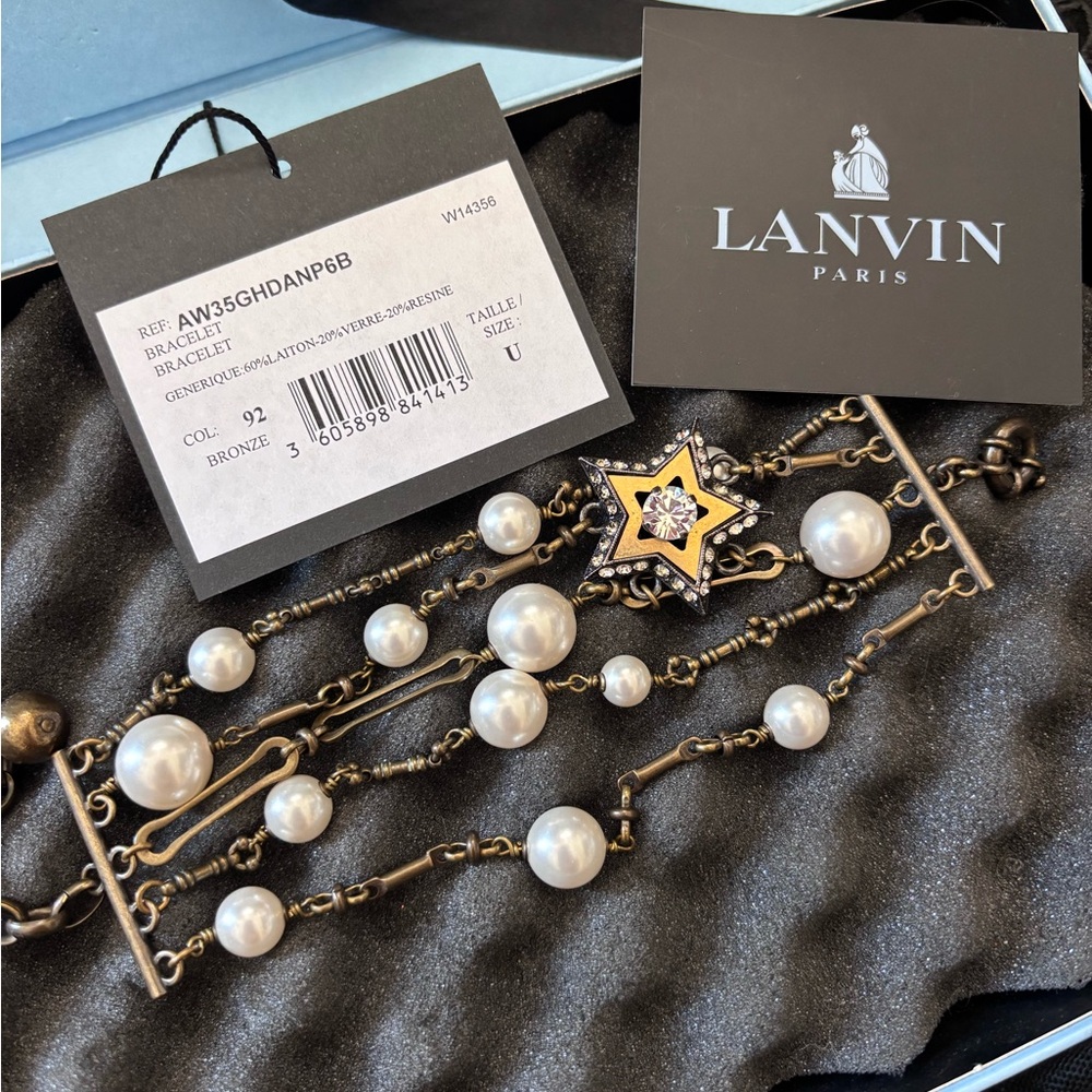Lanvin Pearl and Gold Bracelet - Picture 4 of 5